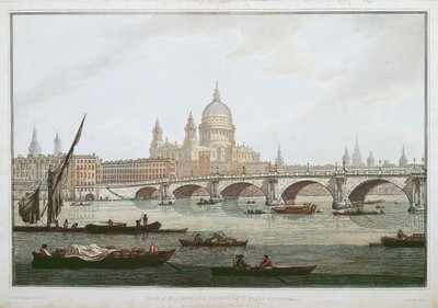 Ansicht der Blackfriars Bridge und der St. Paul